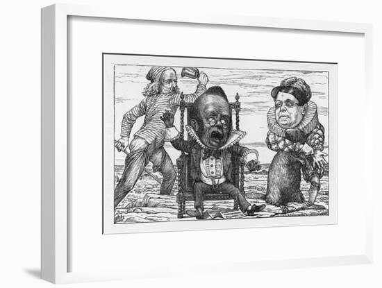 The Banker Goes Mad with Fright-Henry Holiday-Framed Art Print