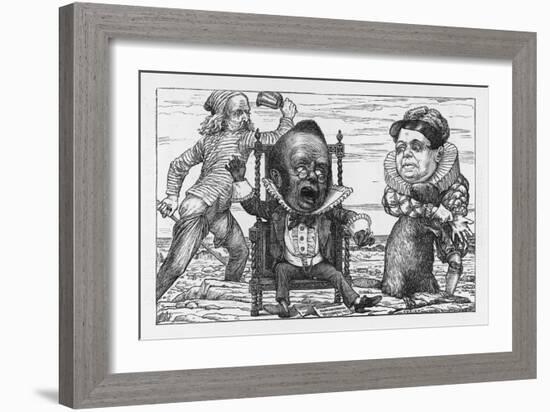 The Banker Goes Mad with Fright-Henry Holiday-Framed Art Print