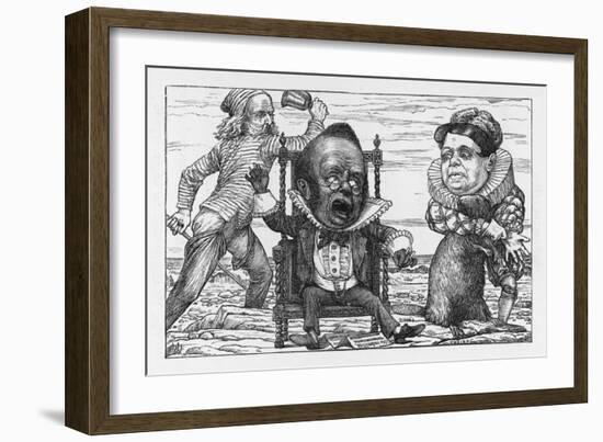 The Banker Goes Mad with Fright-Henry Holiday-Framed Art Print