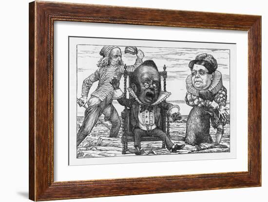 The Banker Goes Mad with Fright-Henry Holiday-Framed Art Print