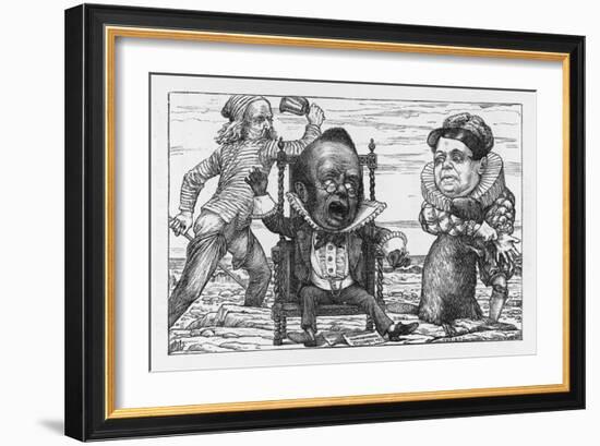 The Banker Goes Mad with Fright-Henry Holiday-Framed Art Print