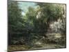 The Banks of a Stream, 1873-Gustave Courbet-Mounted Giclee Print