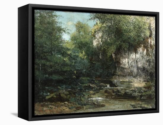 The Banks of a Stream, 1873-Gustave Courbet-Framed Premier Image Canvas