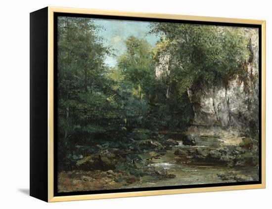 The Banks of a Stream, 1873-Gustave Courbet-Framed Premier Image Canvas