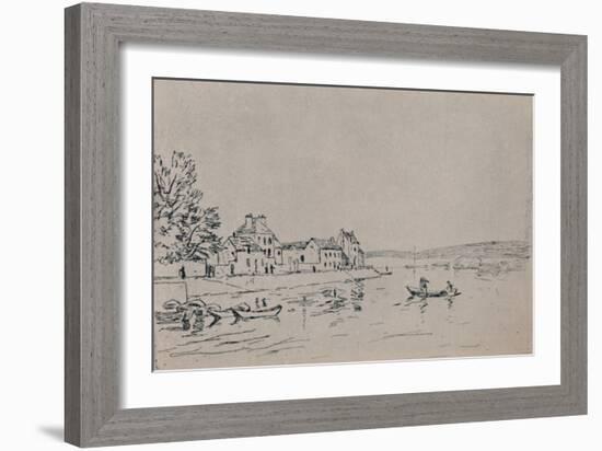 'The Banks of Loing', c.1880s, (1946)-Alfred Sisley-Framed Giclee Print