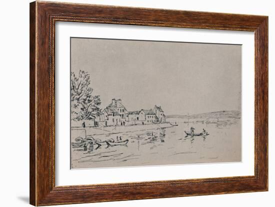 'The Banks of Loing', c.1880s, (1946)-Alfred Sisley-Framed Giclee Print