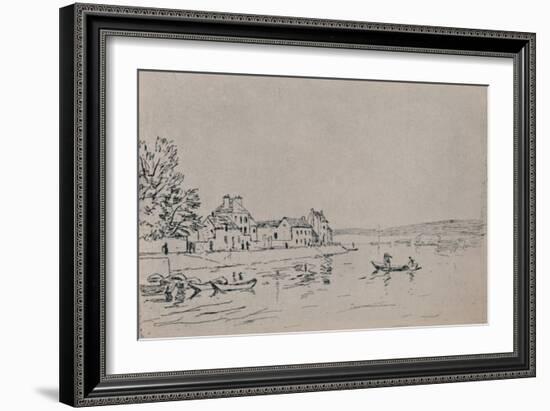 'The Banks of Loing', c.1880s, (1946)-Alfred Sisley-Framed Giclee Print