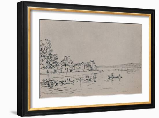 'The Banks of Loing', c.1880s, (1946)-Alfred Sisley-Framed Giclee Print