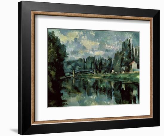 The Banks of Marne at Creteil-Paul Cézanne-Framed Art Print