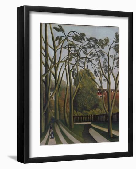 The Banks of the Bièvre near Bicêtre-Henri JF Rousseau-Framed Premium Giclee Print