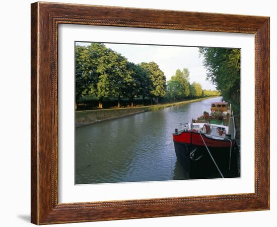 The Banks of the Canal, Canal Du Midi, Unesco Wiorld Heritage Site, Languedoc Roussillon-Bruno Barbier-Framed Photographic Print