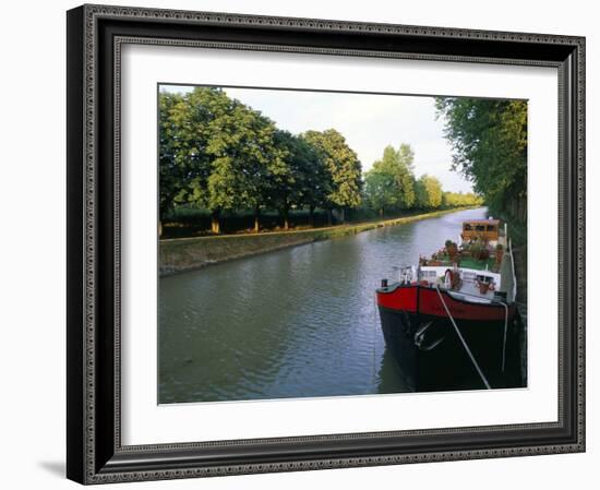 The Banks of the Canal, Canal Du Midi, Unesco Wiorld Heritage Site, Languedoc Roussillon-Bruno Barbier-Framed Photographic Print