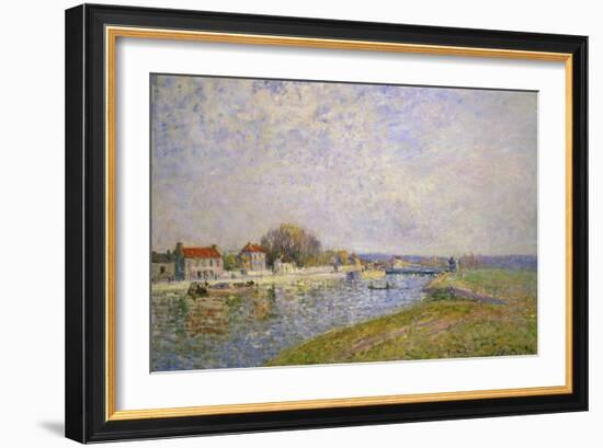 The Banks of the Loing at Saint-Mammes, 1884-Alfred Sisley-Framed Giclee Print