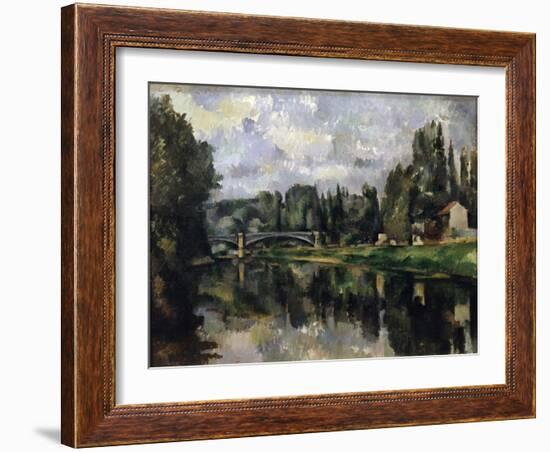 The Banks of the Marne, 1888-1895-Paul Cézanne-Framed Giclee Print