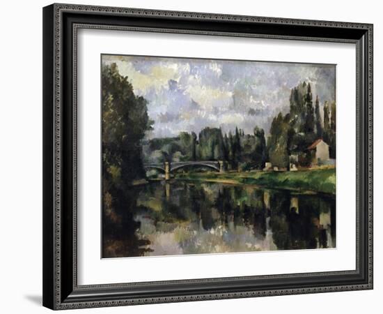 The Banks of the Marne, 1888-1895-Paul Cézanne-Framed Giclee Print