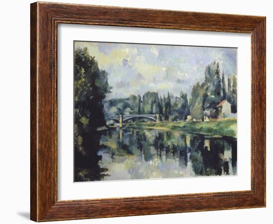 The Banks of the Marne at Creteil, C. 1880-Paul Cézanne-Framed Giclee Print