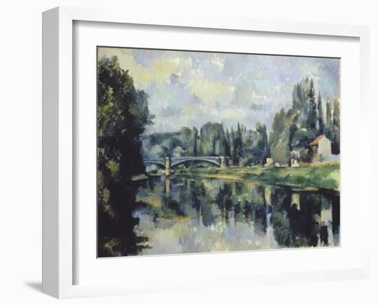 The Banks of the Marne at Creteil, C. 1880-Paul Cézanne-Framed Giclee Print