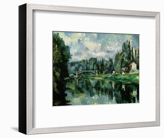 The Banks of the Marne at Creteil, circa 1888-Paul C?zanne-Framed Premium Giclee Print