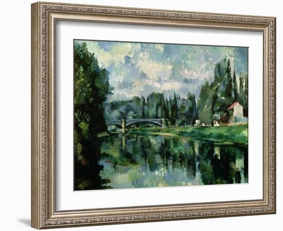 The Banks of the Marne at Creteil, circa 1888-Paul C?zanne-Framed Giclee Print