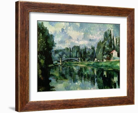 The Banks of the Marne at Creteil, circa 1888-Paul C?zanne-Framed Giclee Print