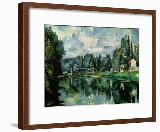 The Banks of the Marne at Creteil, circa 1888-Paul C?zanne-Framed Giclee Print