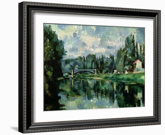 The Banks of the Marne at Creteil, circa 1888-Paul C?zanne-Framed Giclee Print