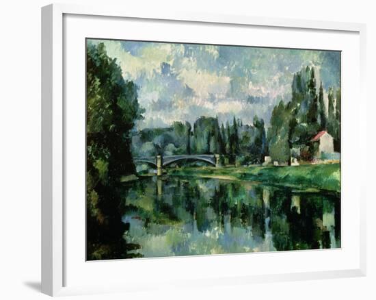 The Banks of the Marne at Creteil, circa 1888-Paul C?zanne-Framed Giclee Print