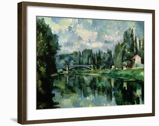 The Banks of the Marne at Creteil, circa 1888-Paul C?zanne-Framed Giclee Print