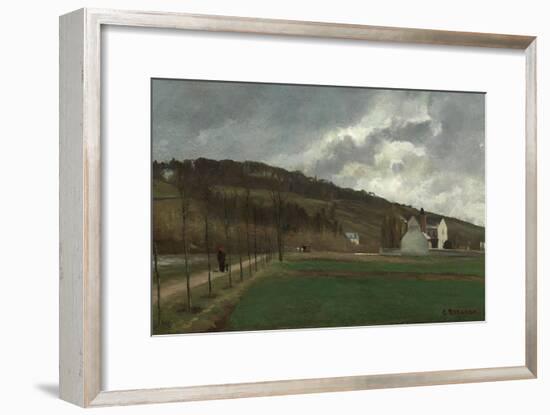 The Banks of the Marne in Winter, 1866-Camille Pissarro-Framed Giclee Print