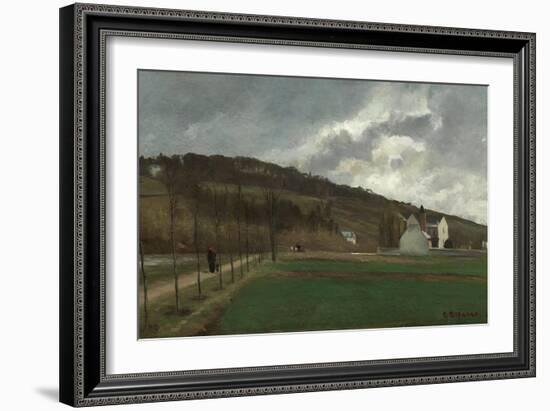 The Banks of the Marne in Winter, 1866-Camille Pissarro-Framed Giclee Print