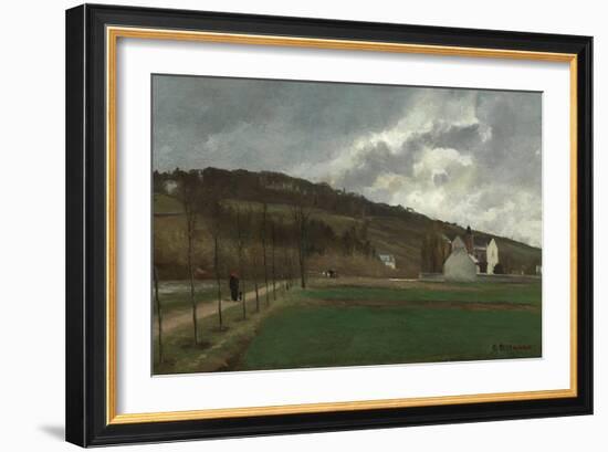 The Banks of the Marne in Winter, 1866-Camille Pissarro-Framed Giclee Print