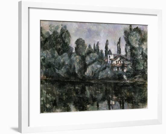 The Banks of the Marne (Villa on the Bank of a Rive), 1888-Paul Cézanne-Framed Giclee Print