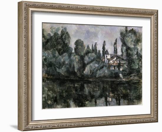 The Banks of the Marne (Villa on the Bank of a Rive), 1888-Paul Cézanne-Framed Giclee Print