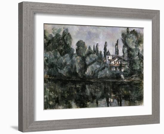 The Banks of the Marne (Villa on the Bank of a Rive), 1888-Paul Cézanne-Framed Giclee Print