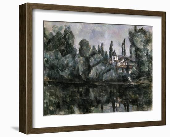 The Banks of the Marne (Villa on the Bank of a Rive), 1888-Paul Cézanne-Framed Giclee Print