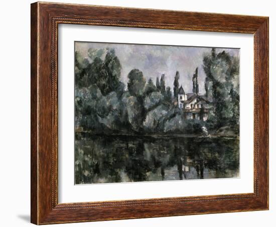 The Banks of the Marne (Villa on the Bank of a Rive), 1888-Paul Cézanne-Framed Giclee Print