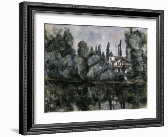 The Banks of the Marne (Villa on the Bank of a Rive), 1888-Paul Cézanne-Framed Giclee Print