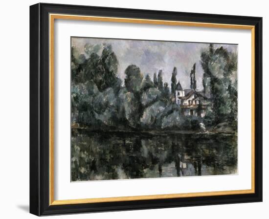 The Banks of the Marne (Villa on the Bank of a Rive), 1888-Paul Cézanne-Framed Giclee Print