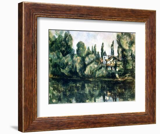 The Banks of the Marne, Villa on the Bank of a River, C1888-Paul Cézanne-Framed Giclee Print