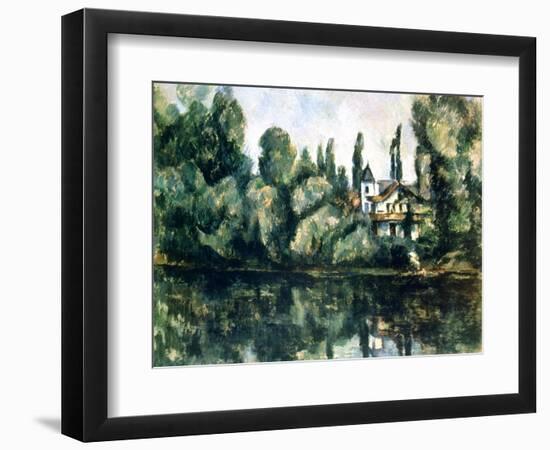 The Banks of the Marne, Villa on the Bank of a River, C1888-Paul Cézanne-Framed Giclee Print