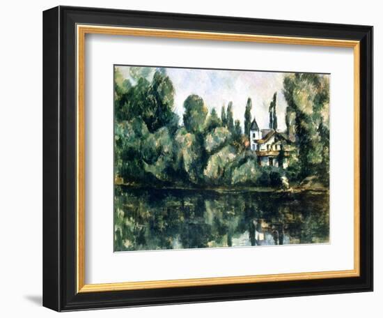 The Banks of the Marne, Villa on the Bank of a River, C1888-Paul Cézanne-Framed Giclee Print