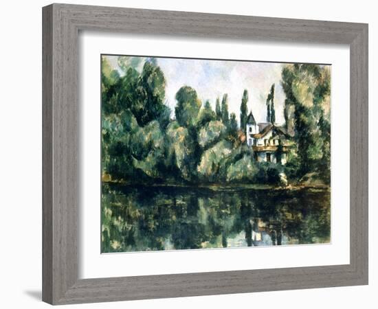 The Banks of the Marne, Villa on the Bank of a River, C1888-Paul Cézanne-Framed Giclee Print