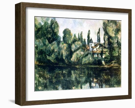 The Banks of the Marne, Villa on the Bank of a River, C1888-Paul Cézanne-Framed Giclee Print