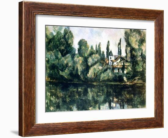 The Banks of the Marne, Villa on the Bank of a River, C1888-Paul Cézanne-Framed Giclee Print