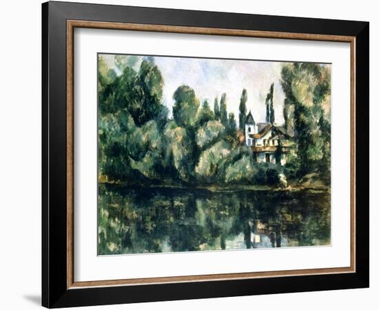 The Banks of the Marne, Villa on the Bank of a River, C1888-Paul Cézanne-Framed Giclee Print