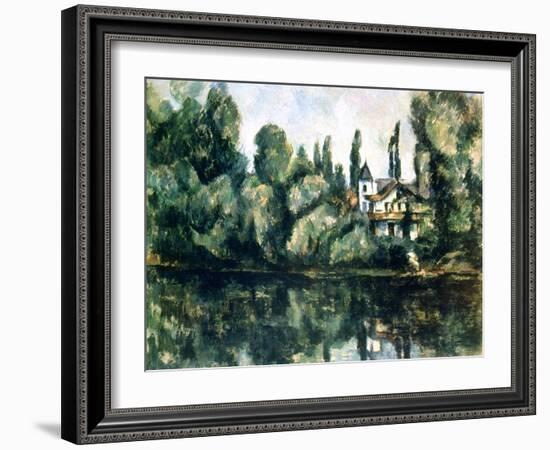 The Banks of the Marne, Villa on the Bank of a River, C1888-Paul Cézanne-Framed Giclee Print