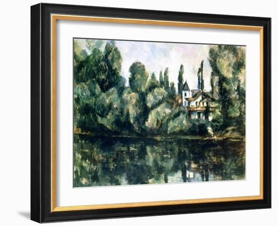 The Banks of the Marne, Villa on the Bank of a River, C1888-Paul Cézanne-Framed Giclee Print