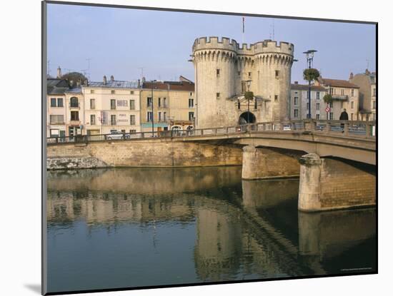 The Banks of the Meuse River and the Porte Chausee, Town of Verdun, Meuse, Lorraine, France-Bruno Barbier-Mounted Photographic Print