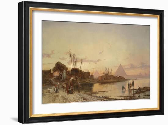 The Banks of the Nile-Hermann David Salomon Corrodi-Framed Giclee Print