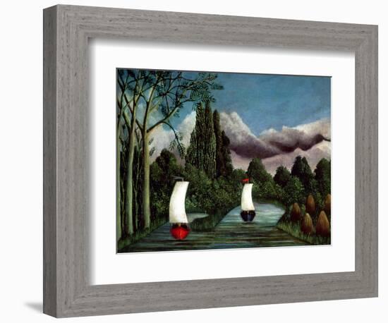 The Banks of the Oise, 1905-Henri Rousseau-Framed Premium Giclee Print